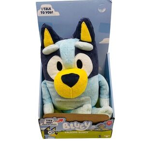 Bluey Talking Plush Toy "I Talk To You" Press Belly Interactive Fun (new in box)